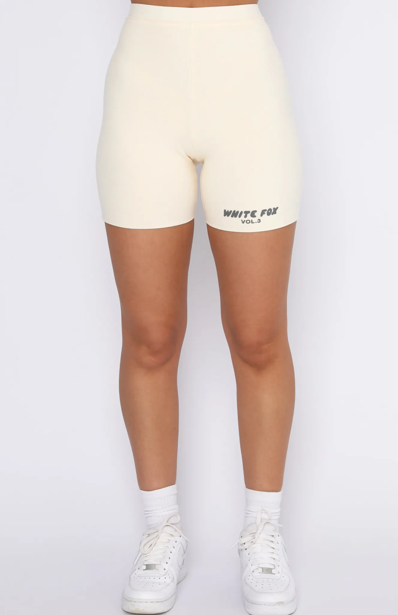Shorts | White Fox Boutique Offstage Ribbed Bike Shorts Vanilla nude