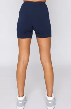 Shorts | White Fox Boutique Offstage Ribbed Bike Shorts Space Navy blue