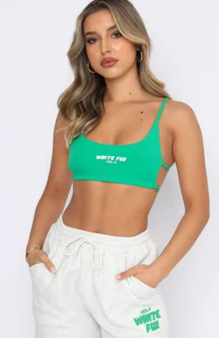 Shirts & Blouses | White Fox Boutique Offstage Ribbed Crop Amazon green