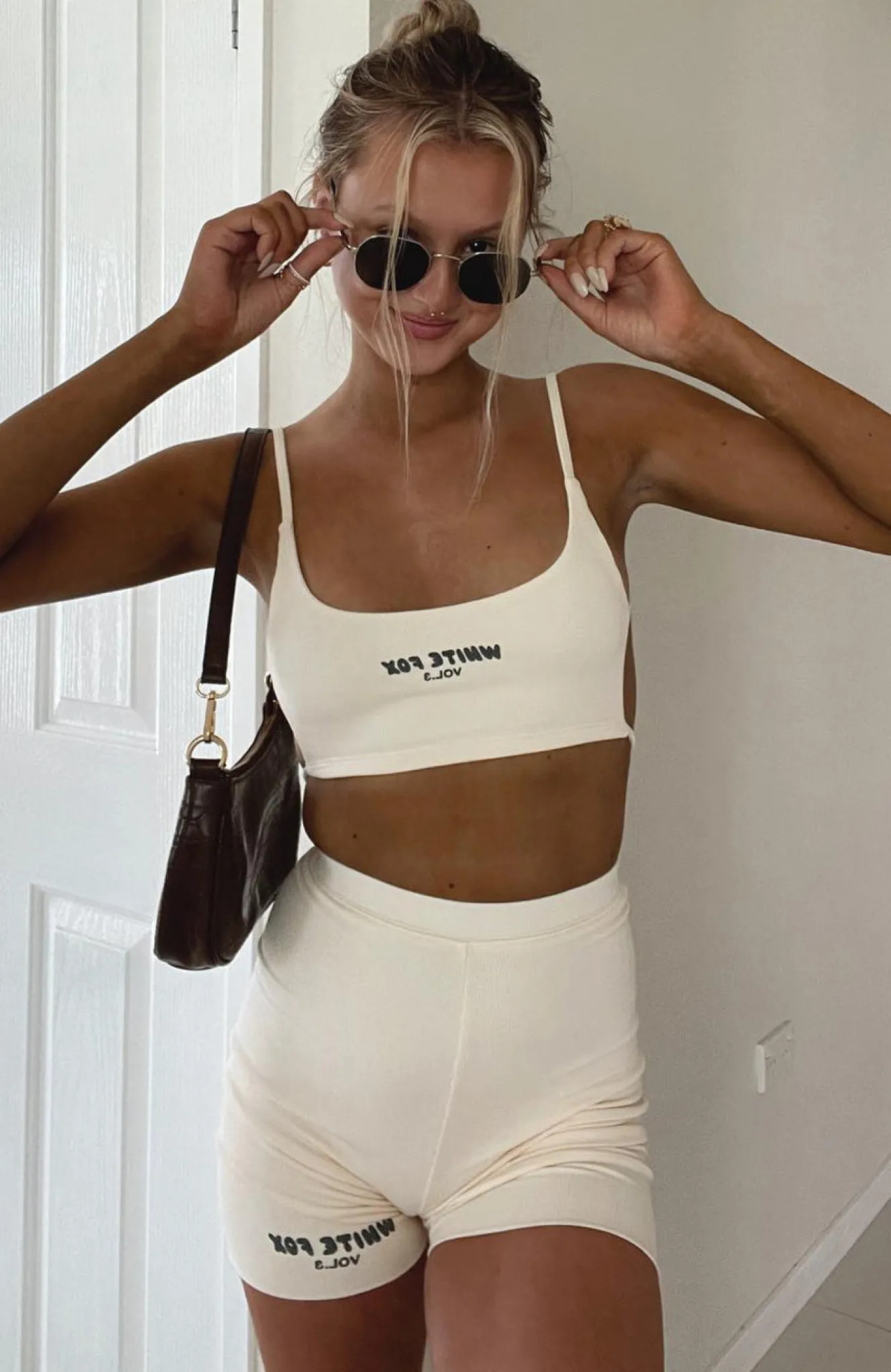Shirts & Blouses | White Fox Boutique Offstage Ribbed Crop Vanilla nude