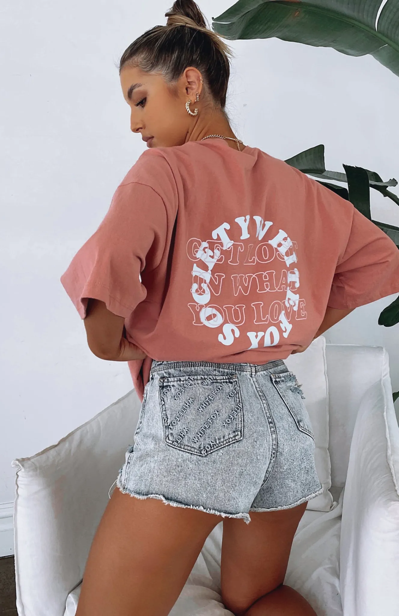 Denim | White Fox Boutique On A Mission Denim Shorts Washed Denim blue