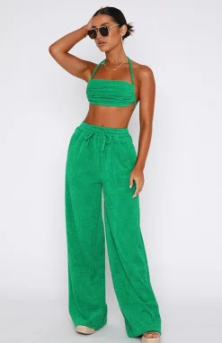 Shirts & Blouses | White Fox Boutique Once Again Terry Crop green