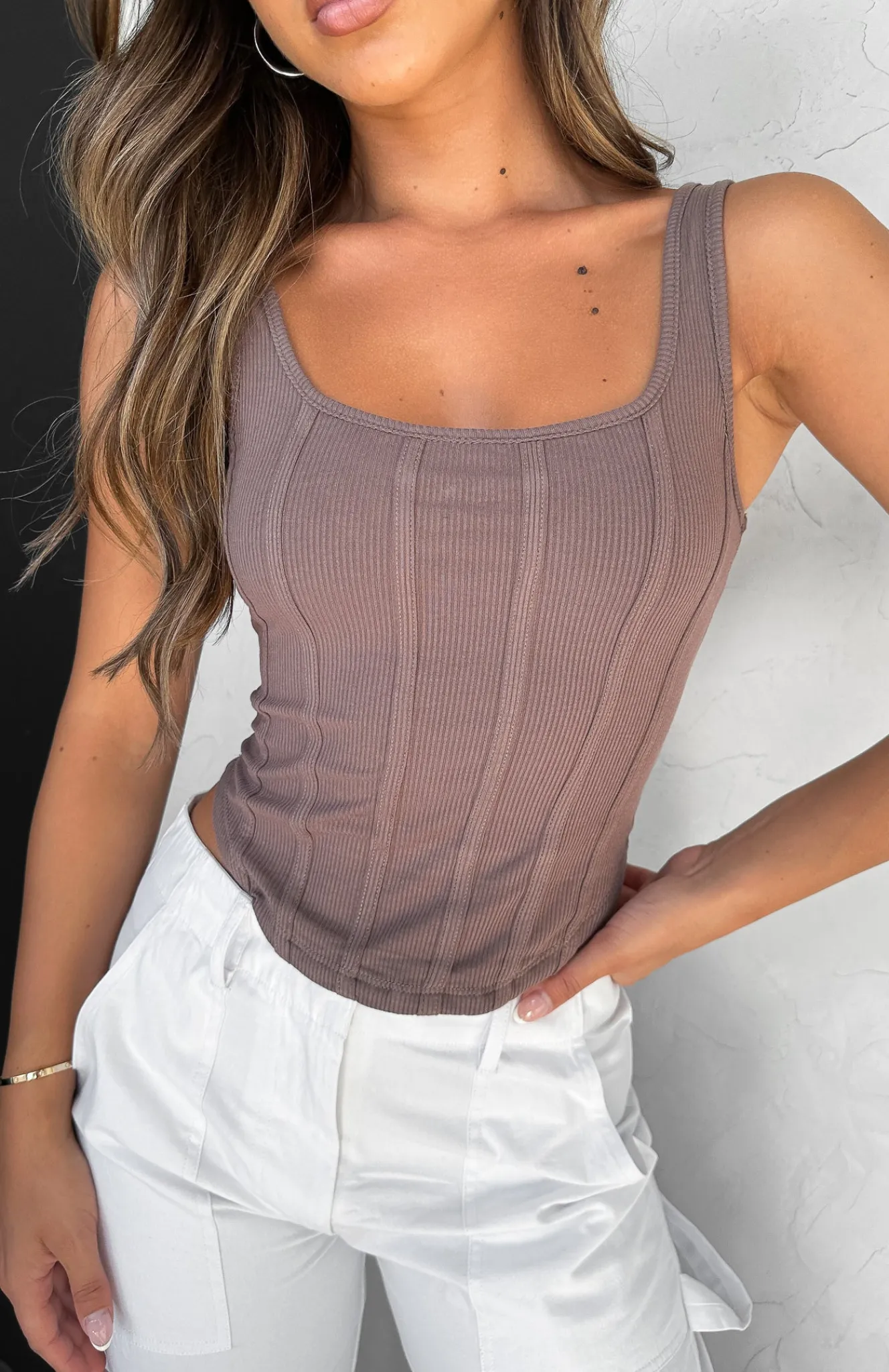 Shirts & Blouses | White Fox Boutique One Kiss Top Mocha brown