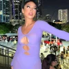Long Sleeve Dresses | White Fox Boutique One Of A Kind Mini Dress purple