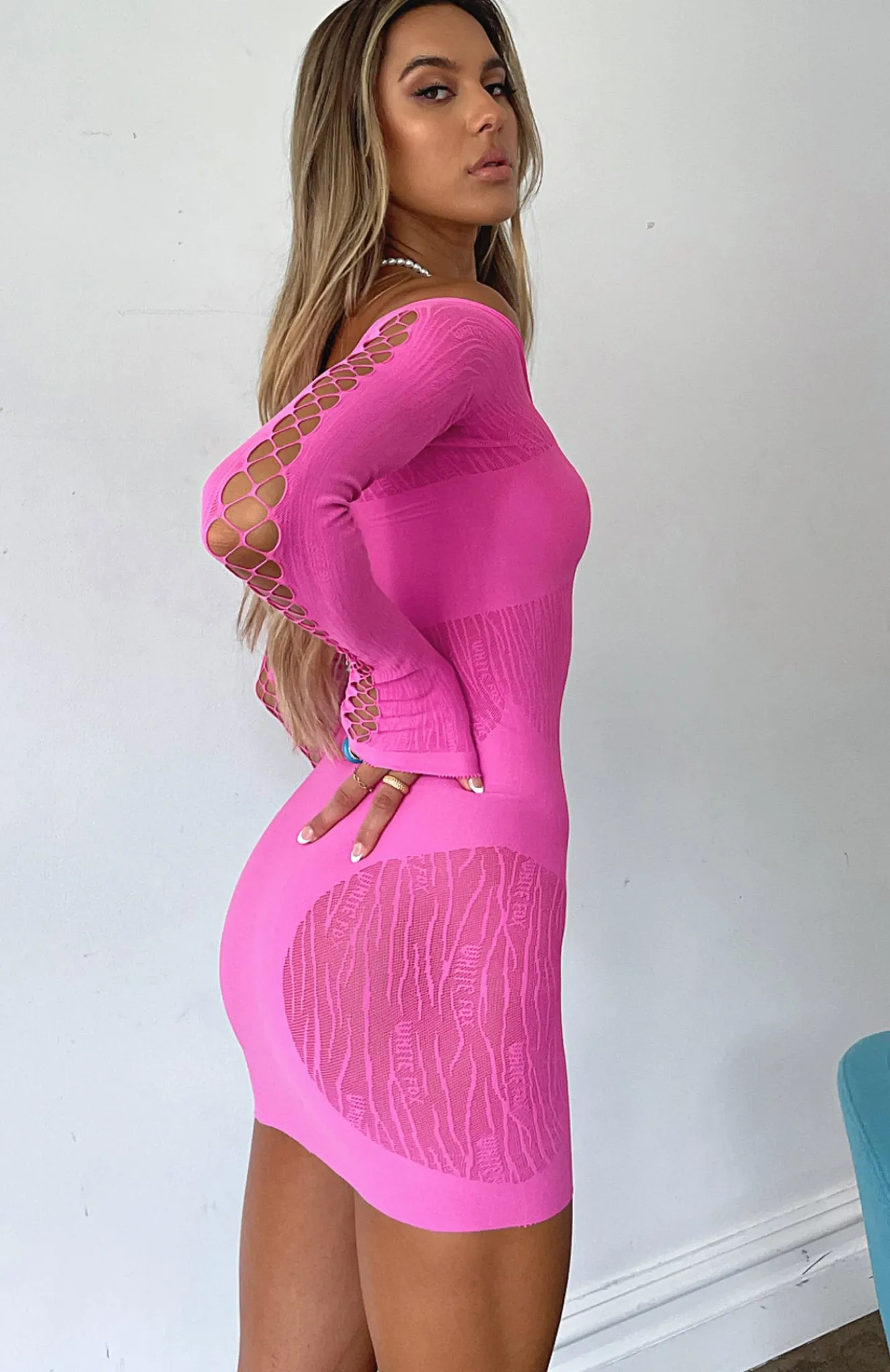Long Sleeve Dresses | White Fox Boutique One Of A Kind Mini Dress Hot pink