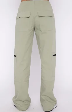 Pants | White Fox Boutique One Sided Cargo Pants Khaki green