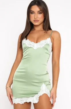 Restocked | White Fox Boutique One Step Further Mini Dress Sage green