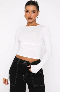 Shirts & Blouses | White Fox Boutique Only For Tonight Long Sleeve Top white