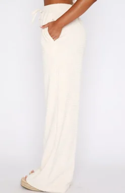 Pants | White Fox Boutique Only One Terry Pants Cream nude
