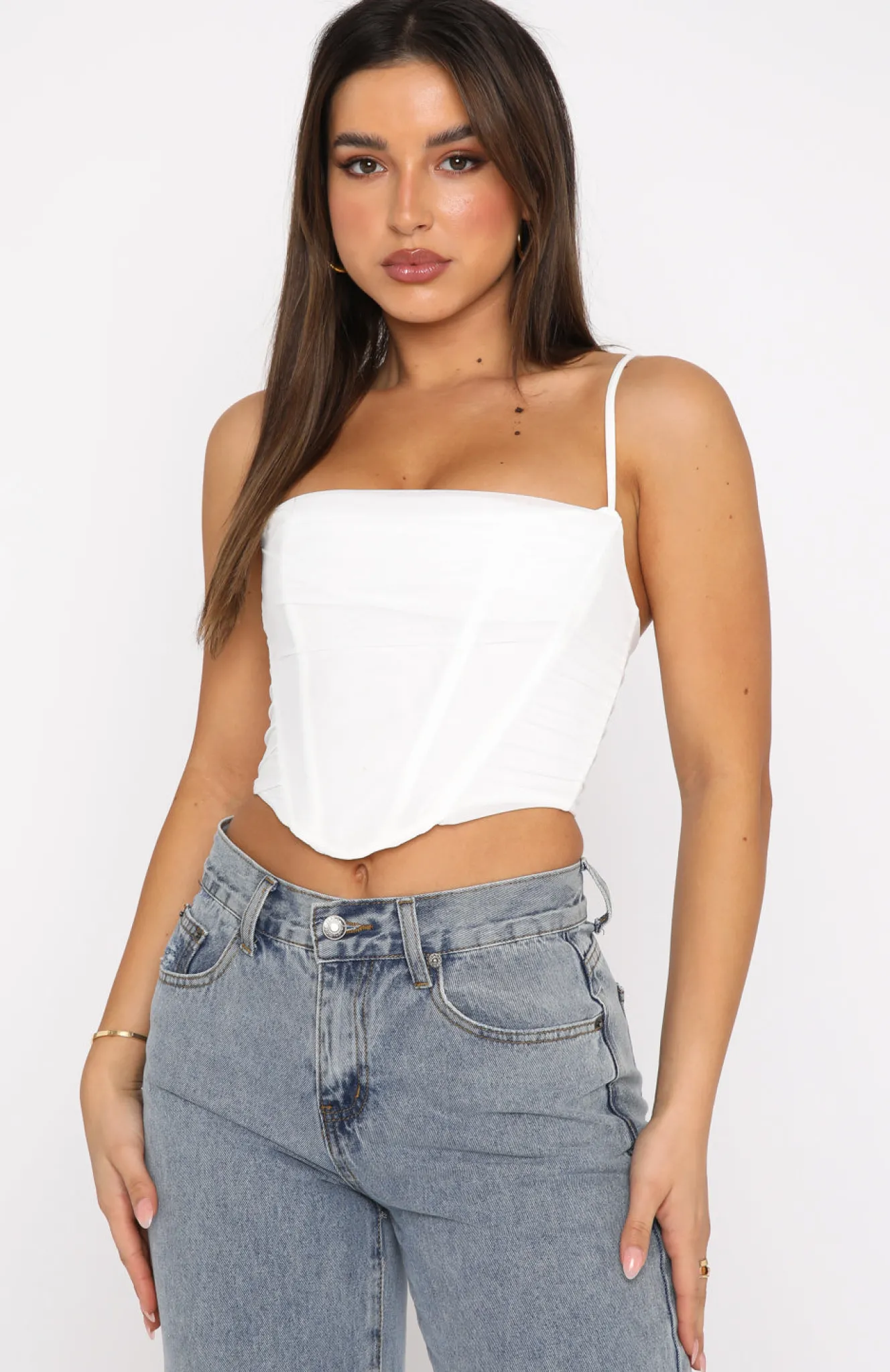 Shirts & Blouses | White Fox Boutique Out Of Focus Bustier white