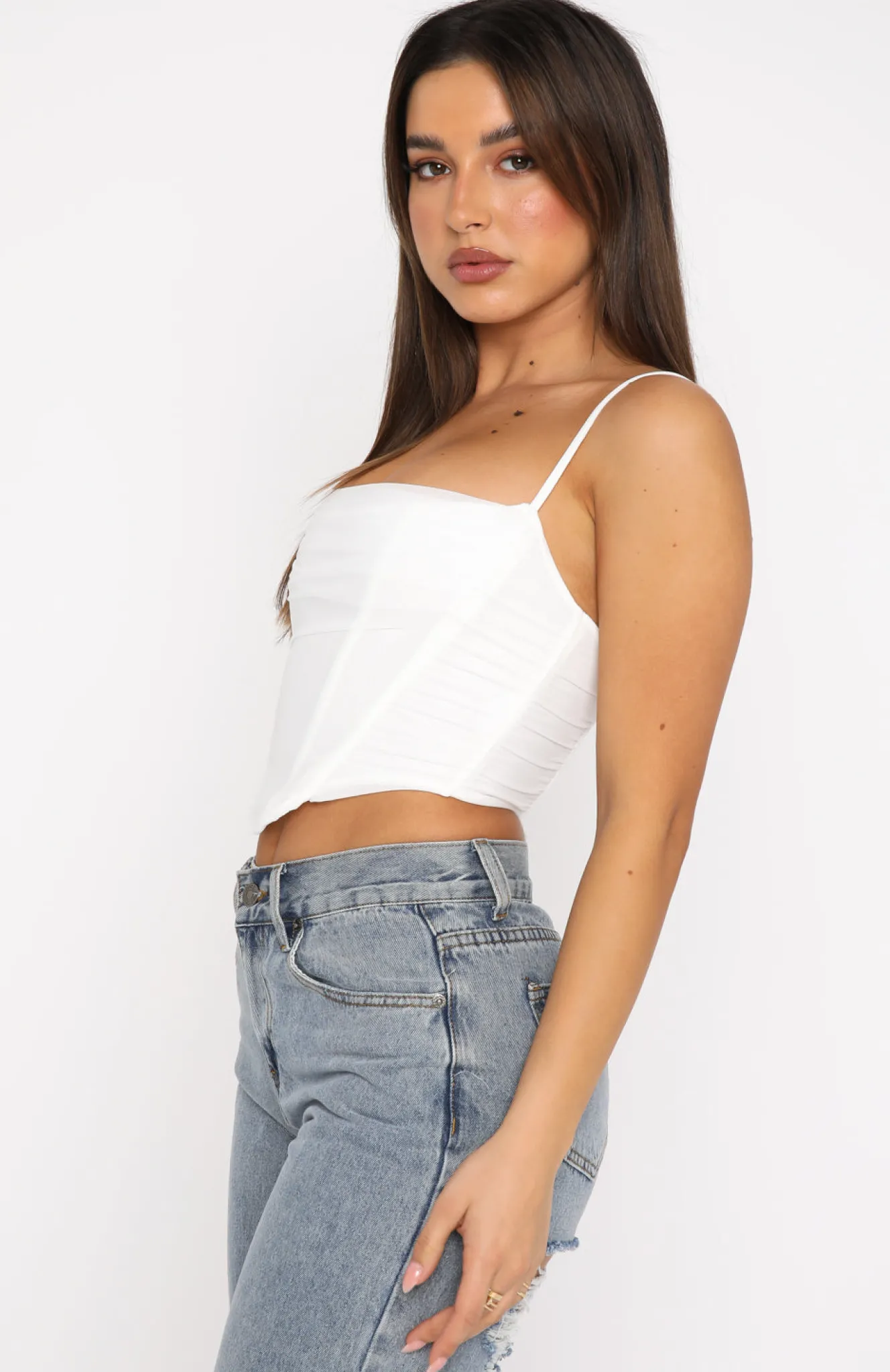 Shirts & Blouses | White Fox Boutique Out Of Focus Bustier white