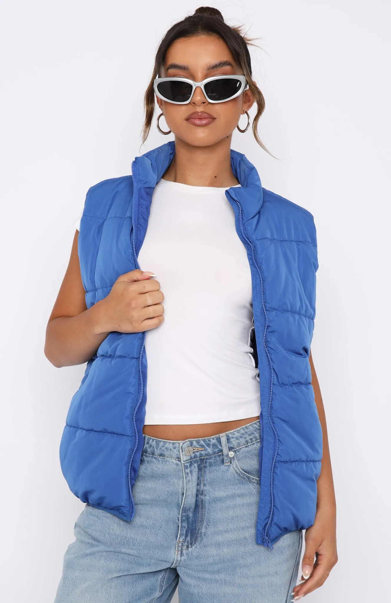 Jackets & Blazers | White Fox Boutique Outside The Lines Puffer Vest Electric blue