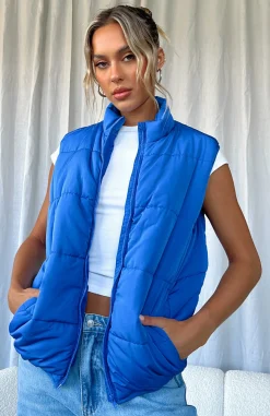 Jackets & Blazers | White Fox Boutique Outside The Lines Puffer Vest Electric blue