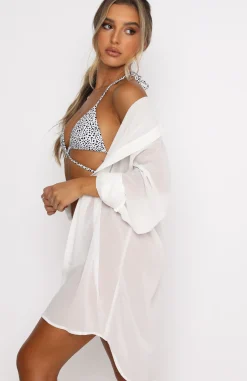 Resort Wear | White Fox Boutique Over The Top Oversized Shirt white