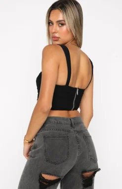 Shirts & Blouses | White Fox Boutique Over To You Crop black