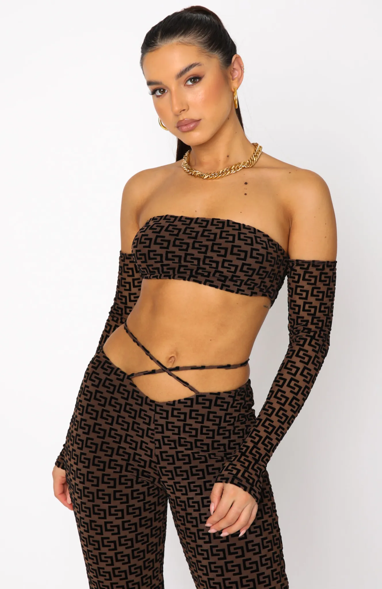 Shirts & Blouses | White Fox Boutique Over You Long Sleeve Crop Chocolate brown