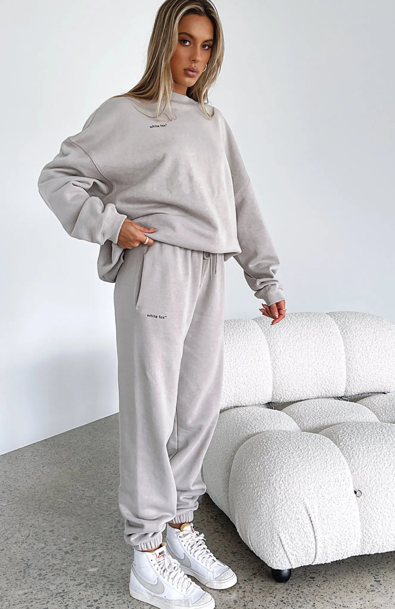 Jackets & Blazers | White Fox Boutique Own The Moment Sweater Mushroom grey