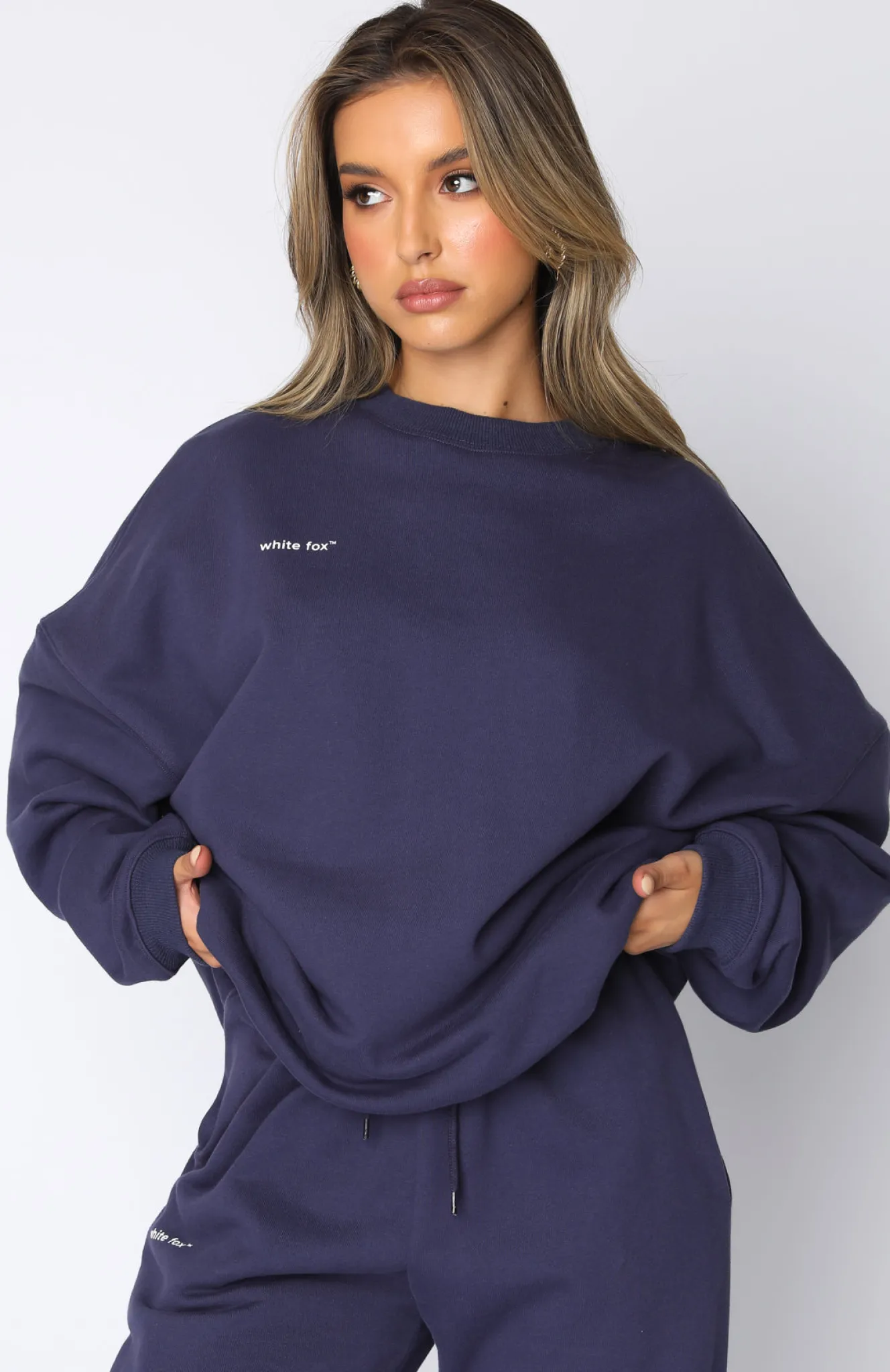 Jackets & Blazers | White Fox Boutique Own The Moment Sweater Navy blue