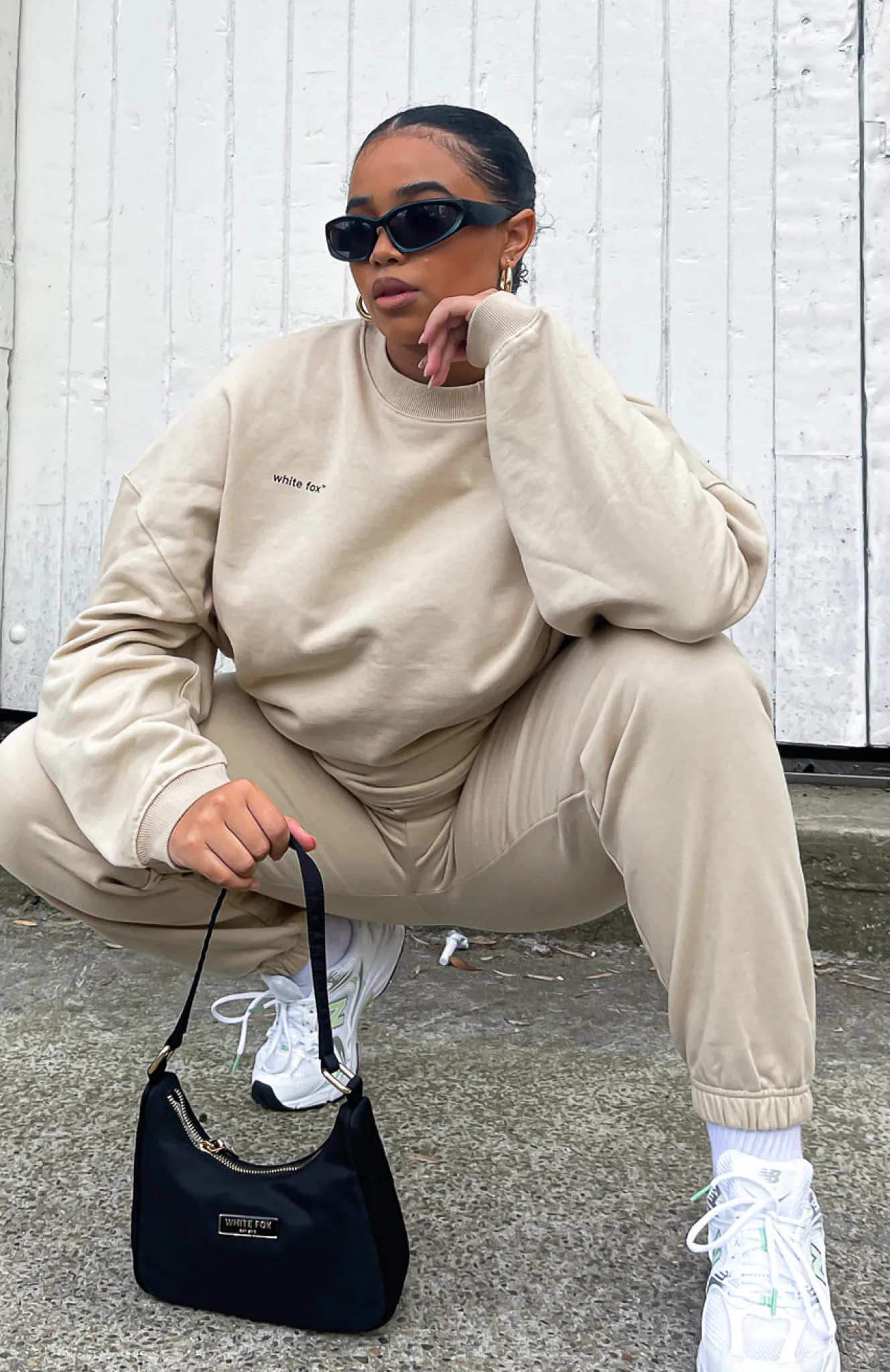 Jackets & Blazers | White Fox Boutique Own The Moment Sweater Sand nude