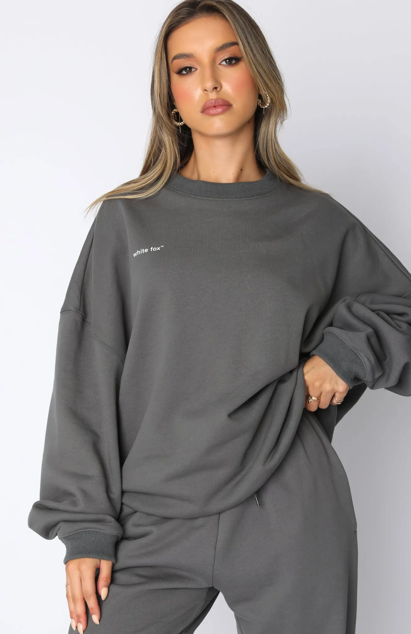 Jackets & Blazers | White Fox Boutique Own The Moment Sweater Slate grey