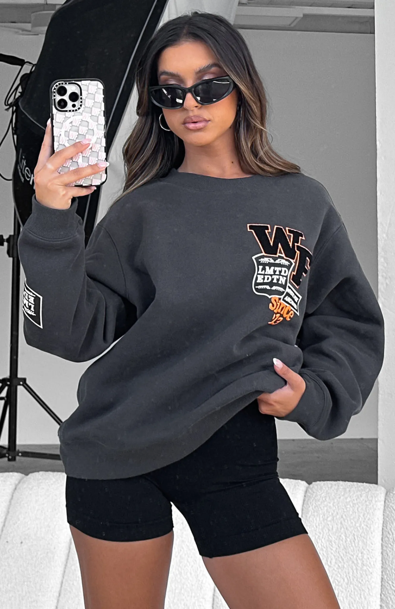 Jackets & Blazers | White Fox Boutique Part Of History Oversized Sweater Charcoal grey