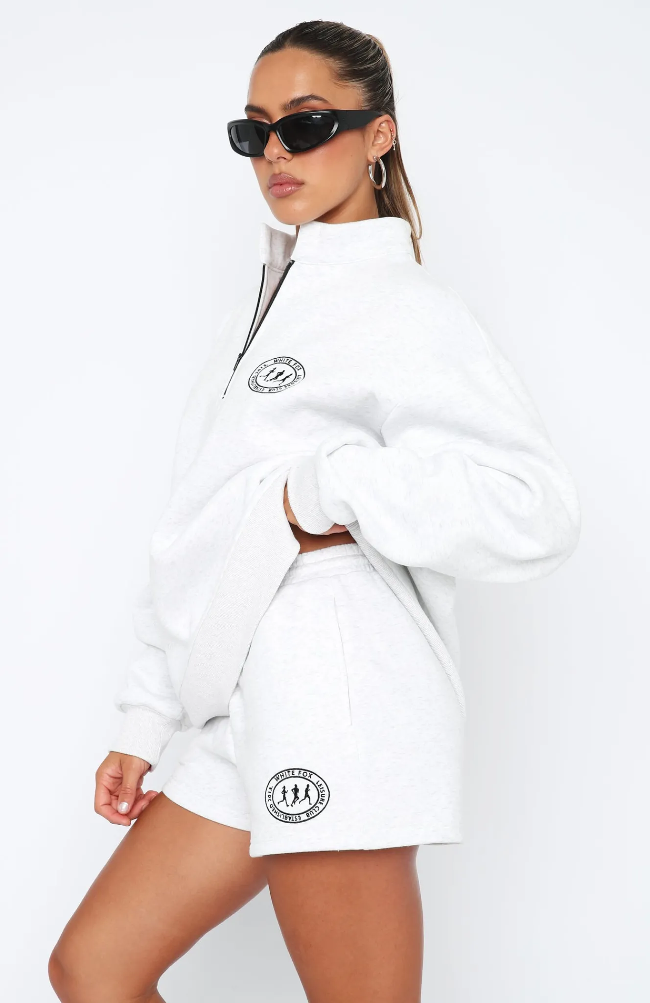 Jackets & Blazers | White Fox Boutique Part Of The Story Zip Front Sweater Marle grey