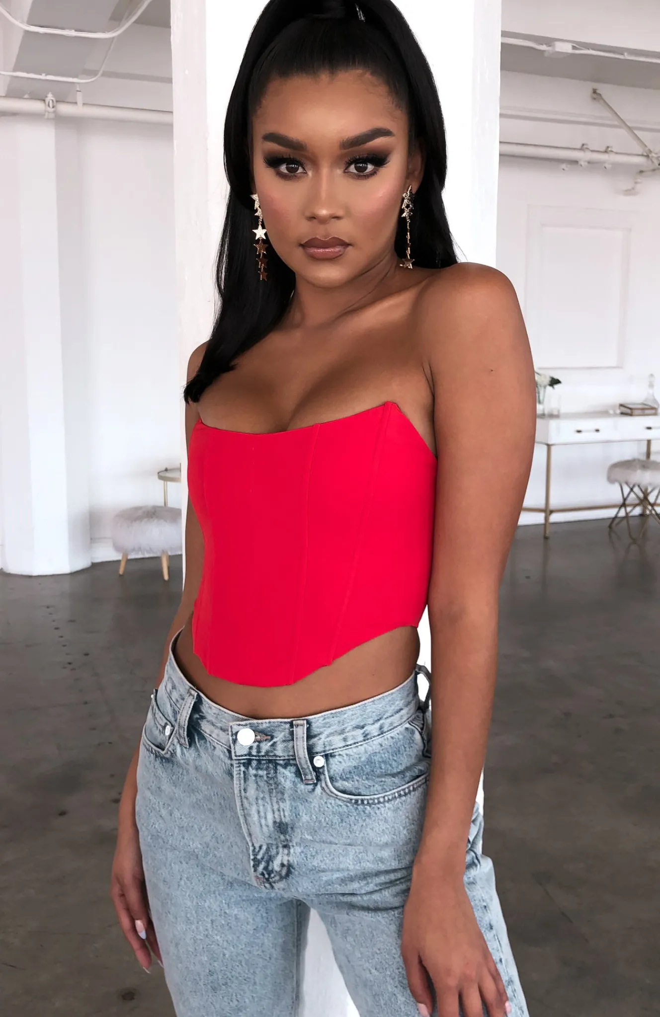 Shirts & Blouses | White Fox Boutique Patience Corset red