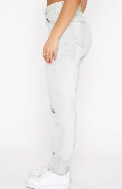 Denim | White Fox Boutique Piece Of Me Boyfriend Jeans Light blue