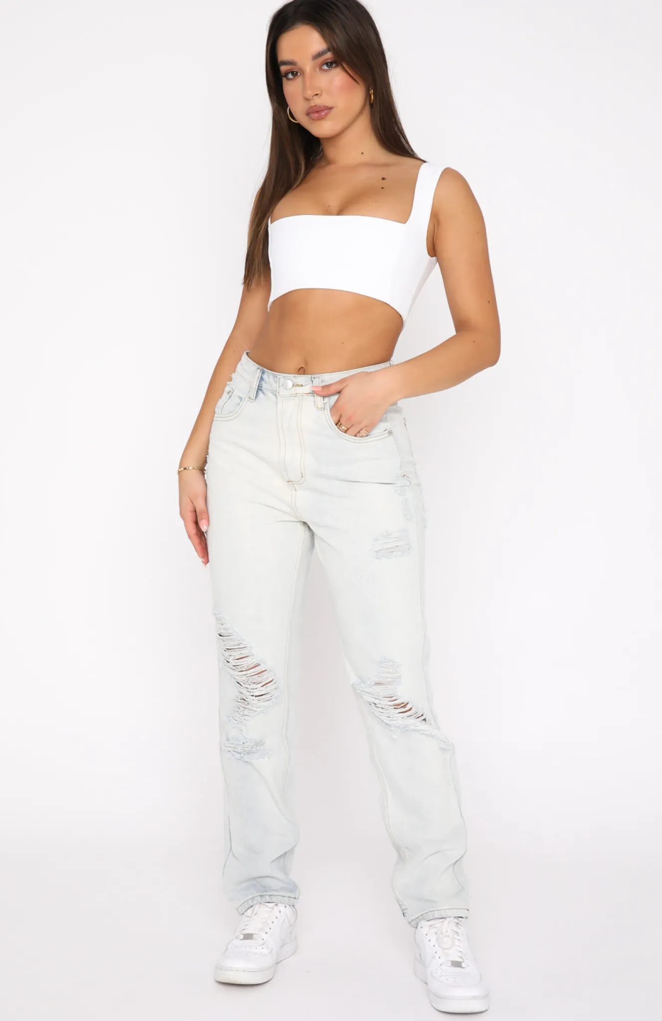 Denim | White Fox Boutique Piece Of Me Boyfriend Jeans Light blue