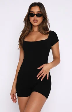 Restocked | White Fox Boutique Places To Be Playsuit black