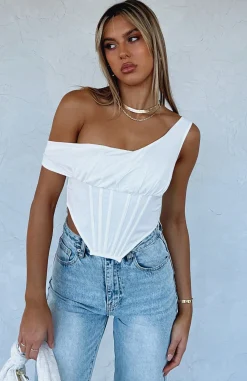 Shirts & Blouses | White Fox Boutique Play Hard To Get Crop white
