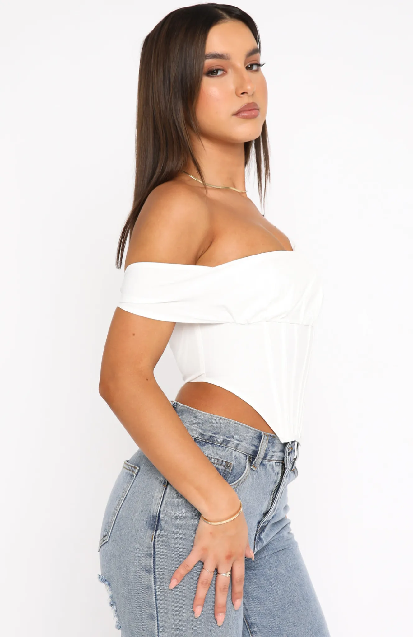 Shirts & Blouses | White Fox Boutique Play Hard To Get Crop white