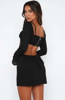 Long Sleeve Dresses | White Fox Boutique Please Hold Long Sleeve Mini Dress black