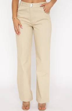 Pants | White Fox Boutique Power Play Pants Oatmeal nude