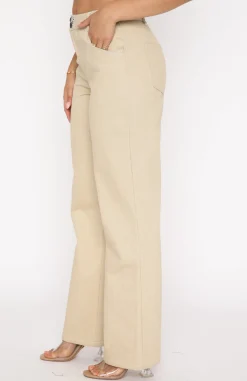 Pants | White Fox Boutique Power Play Pants Oatmeal nude