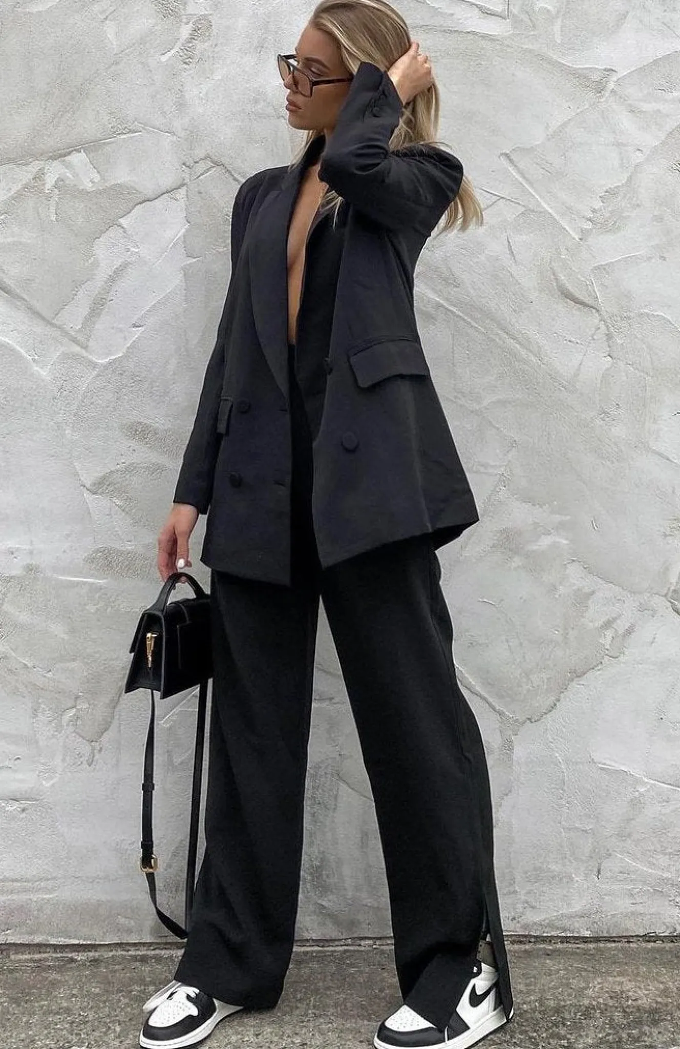 Pants | White Fox Boutique Press Pause Pants black