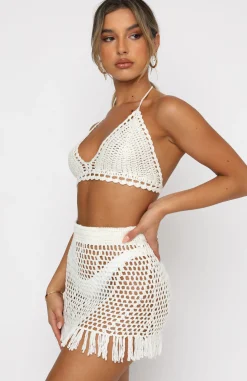 Restocked | White Fox Boutique Private Island Crochet Set white