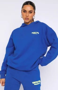 Jackets & Blazers | White Fox Boutique Project 5 Oversized Hoodie Cobalt blue