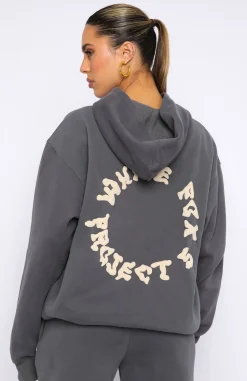 Jackets & Blazers | White Fox Boutique Project 5 Oversized Hoodie Volcanic grey