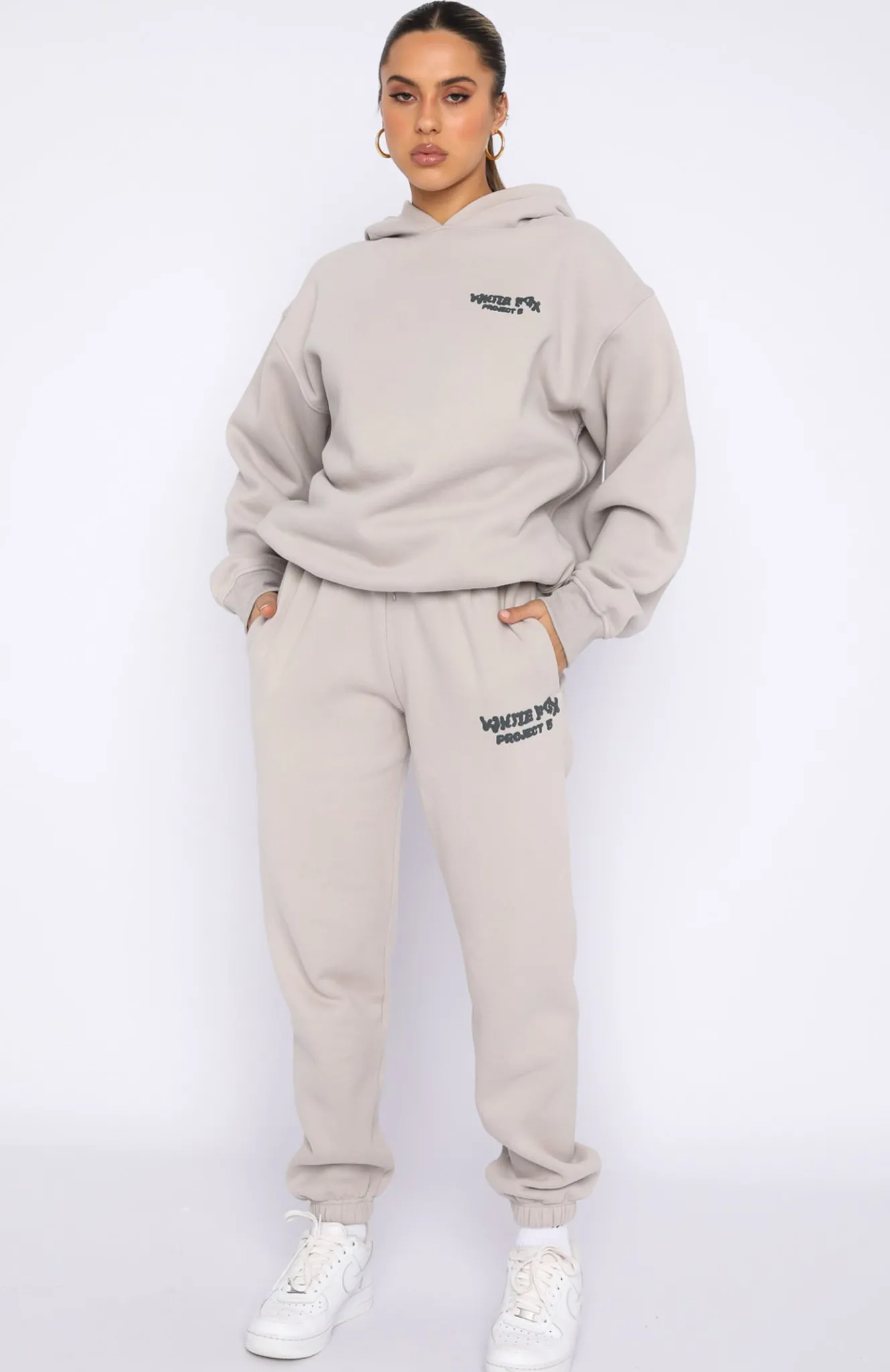 Jackets & Blazers | White Fox Boutique Project 5 Oversized Hoodie Lunar grey