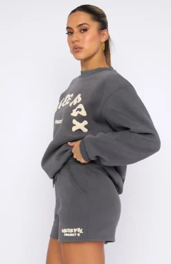 Jackets & Blazers | White Fox Boutique Project 5 Oversized Sweater Volcanic grey