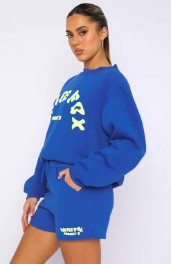 Jackets & Blazers | White Fox Boutique Project 5 Oversized Sweater Cobalt blue