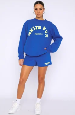 Jackets & Blazers | White Fox Boutique Project 5 Oversized Sweater Cobalt blue