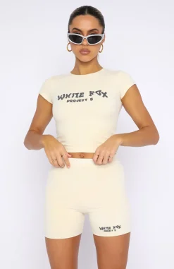 Shirts & Blouses | White Fox Boutique Project 5 Ribbed Baby Tee Pebble nude