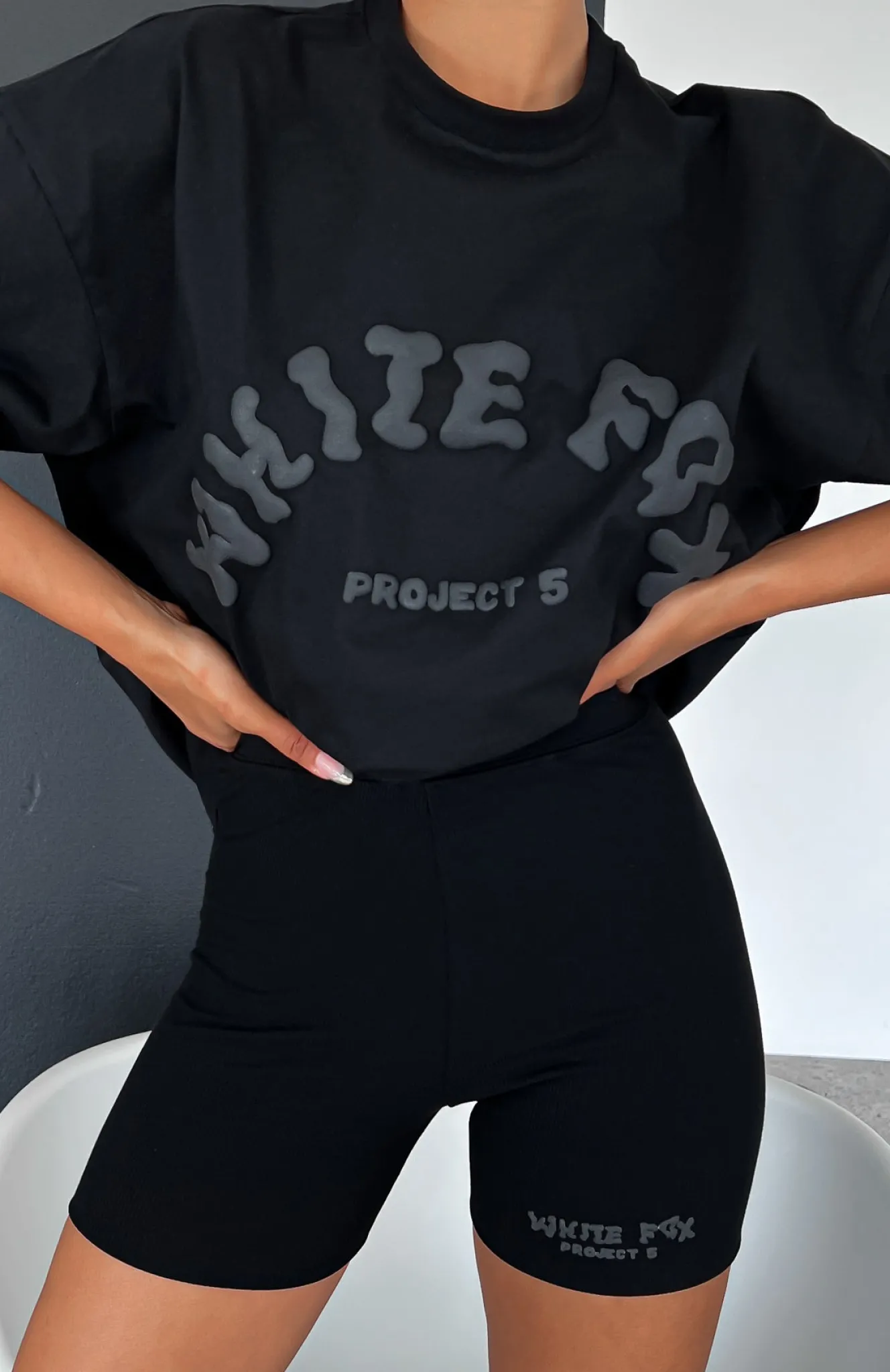 Shorts | White Fox Boutique Project 5 Ribbed Bike Shorts Ink black