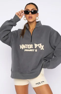 Jackets & Blazers | White Fox Boutique Project 5 Zip Front Sweater Volcanic grey