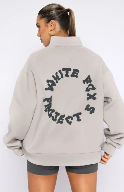 Jackets & Blazers | White Fox Boutique Project 5 Zip Front Sweater Lunar grey