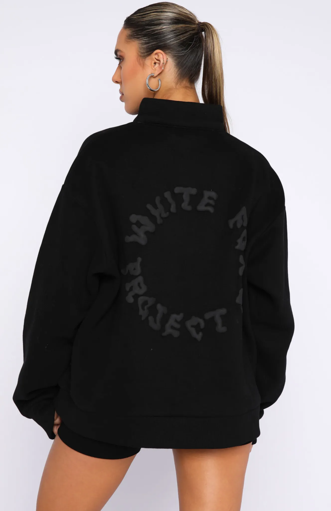 Jackets & Blazers | White Fox Boutique Project 5 Zip Front Sweater Ink black
