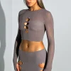 Shirts & Blouses | White Fox Boutique Promise Me Long Sleeve Crop Mushroom brown
