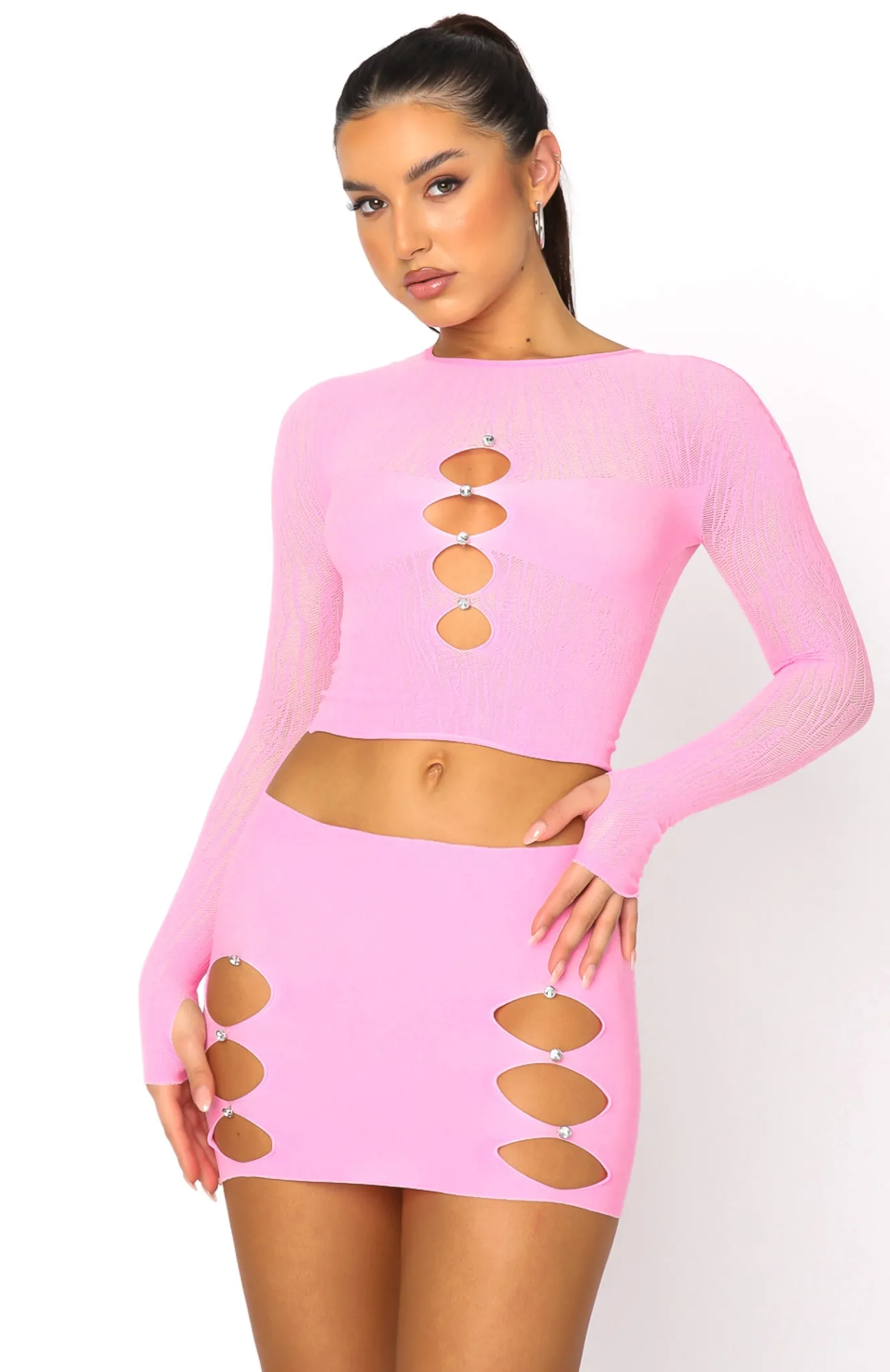 Shirts & Blouses | White Fox Boutique Promise Me Long Sleeve Crop pink